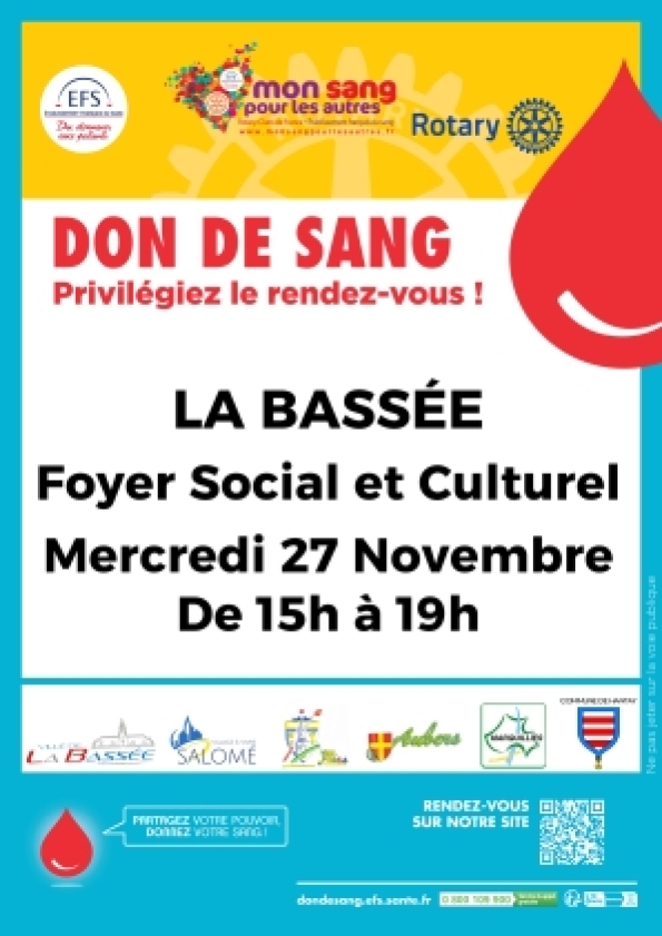 Don du sang - novembre 2024